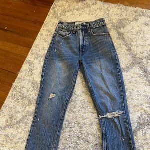 Abercrombie high rise mom jeans